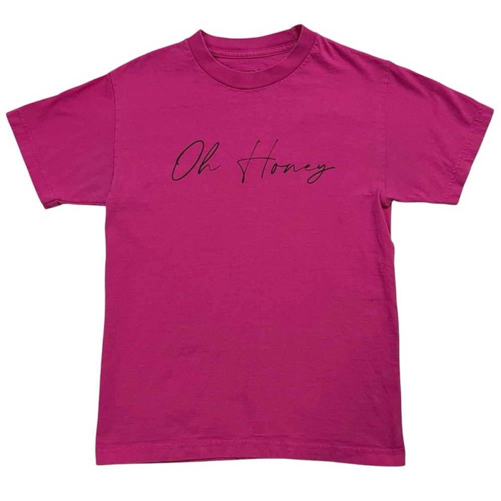 Fashion Nova Oh Honey Short Sleeve Tee - Small, Pink
